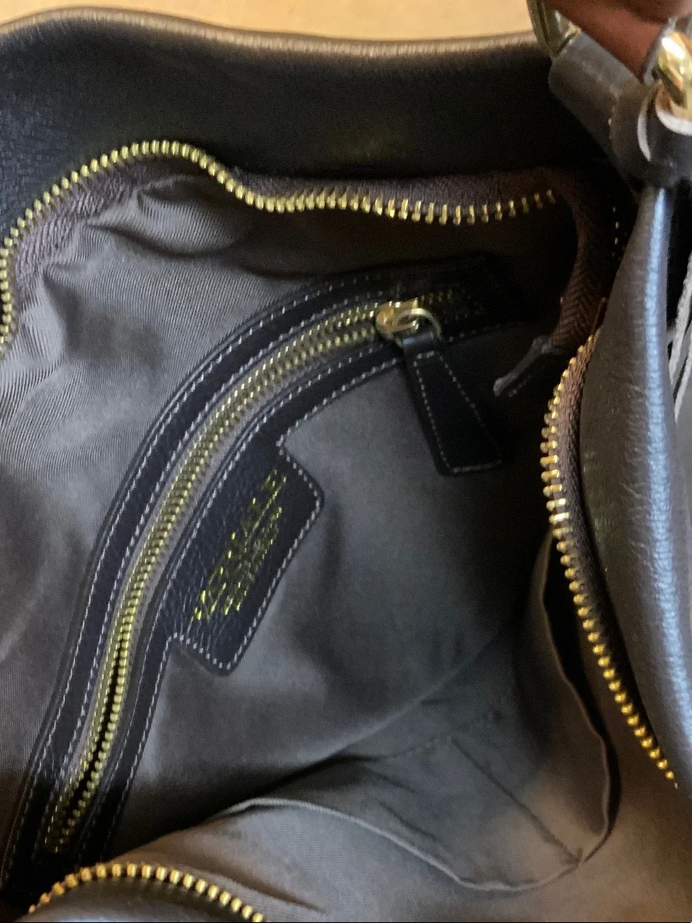 Chocolate Leather Hobo Bag with Tassel Accent